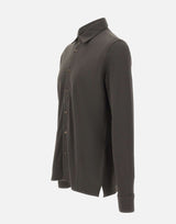 KANGRA Camicia in jersey piquet BROWN Uomo 