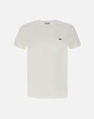 LACOSTE T-shirt in cotone pima WHITE Uomo 