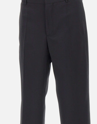 MANUEL RITZ Pantaloni chino in fresco lana stretch BLACK Uomo 