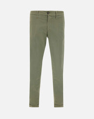 RE-HASH Pantaloni " Mucha chinos" in cotone stretch GREEN Uomo 