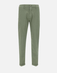 RE-HASH Pantaloni" Mucha chinos" in cotone GREEN Uomo 