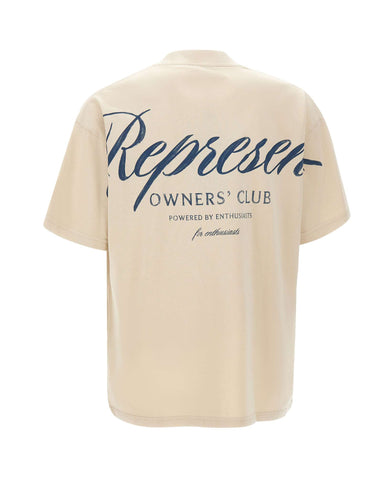 REPRESENT T-shirt  "Owners Club Script" BEIGE Uomo 