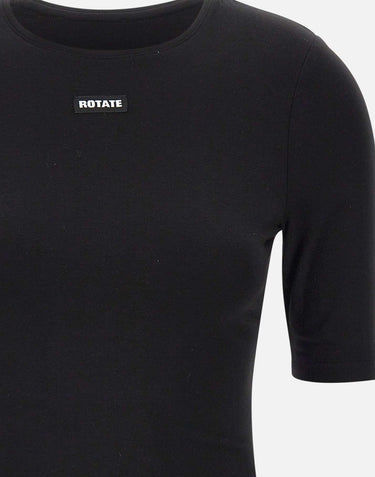 ROTATE "Shorts sleeves t-shirt" BLACK Donna 