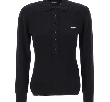 ROTATE Polo in lana a maniche lunghe BLACK Donna 