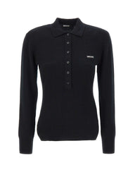 ROTATE Polo in lana a maniche lunghe BLACK Donna 