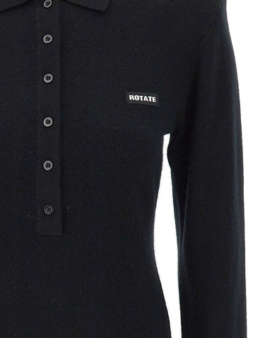 ROTATE Polo in lana a maniche lunghe BLACK Donna 