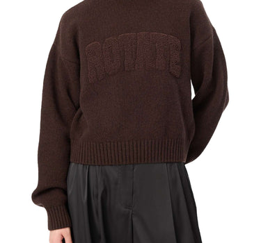 ROTATE Maglione girocollo in lana BROWN Donna 