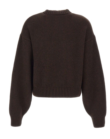 ROTATE Maglione girocollo in lana BROWN Donna 