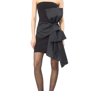 ROTATE Abito bustier con fiocco BLACK Donna 