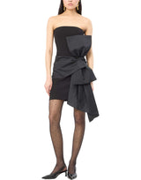 ROTATE Abito bustier con fiocco BLACK Donna 
