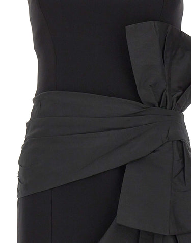 ROTATE Abito bustier con fiocco BLACK Donna 
