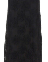 ROTATE Abito lungo a rete con fiori BLACK Donna 