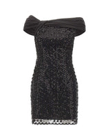 ROTATE Mini abito con paillettes BLACK Donna 