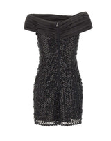 ROTATE Mini abito con paillettes BLACK Donna 