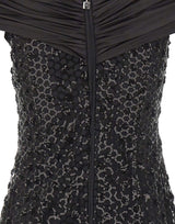 ROTATE Mini abito con paillettes BLACK Donna 