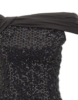 ROTATE Mini abito con paillettes BLACK Donna 