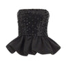 ROTATE Top a palloncino con paillettes BLACK Donna 