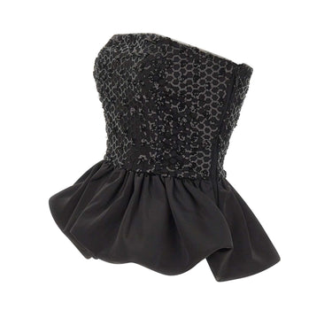 ROTATE Top a palloncino con paillettes BLACK Donna 