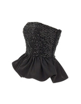 ROTATE Top a palloncino con paillettes BLACK Donna 
