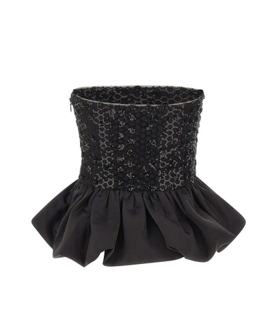 ROTATE Top a palloncino con paillettes BLACK Donna 