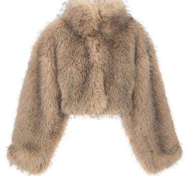 ROTATE Giacca corta in ecopelliccia BEIGE Donna 