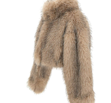 ROTATE Giacca corta in ecopelliccia BEIGE Donna 