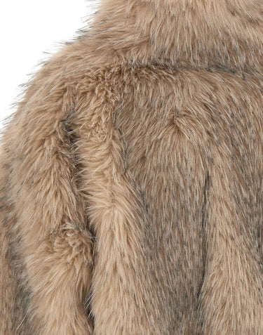 ROTATE Giacca corta in ecopelliccia BEIGE Donna 