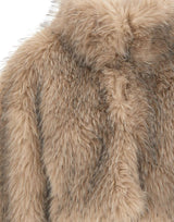 ROTATE Giacca corta in ecopelliccia BEIGE Donna 