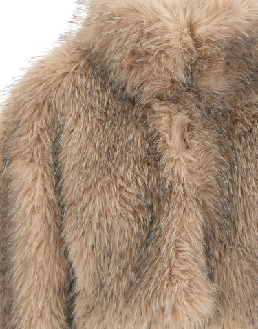 ROTATE Giacca corta in ecopelliccia BEIGE Donna 