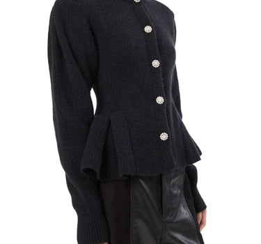 ROTATE Cardigan con bottoni gioiello BLACK Donna 