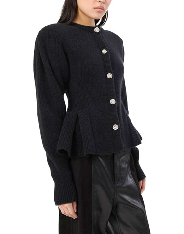 ROTATE Cardigan con bottoni gioiello BLACK Donna 