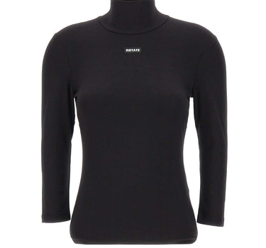 ROTATE Maglia a collo alto in jersey BLACK Donna 