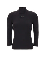 ROTATE Maglia a collo alto in jersey BLACK Donna 