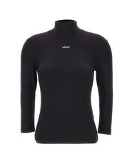 ROTATE Maglia a collo alto in jersey BLACK Donna 