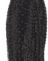 ROTATE Gonna midi con paillettes BLACK Donna 