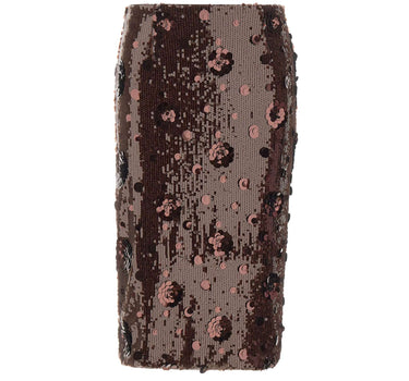 ROTATE Gonna midi con paillettes BROWN Donna 