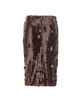 ROTATE Gonna midi con paillettes BROWN Donna 