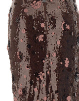 ROTATE Gonna midi con paillettes BROWN Donna 