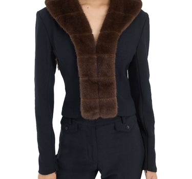 ROTATE Giacca con collo in ecopelliccia BLACK Donna 