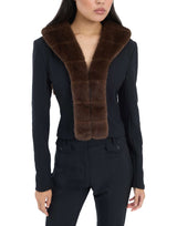 ROTATE Giacca con collo in ecopelliccia BLACK Donna 