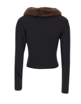 ROTATE Giacca con collo in ecopelliccia BLACK Donna 