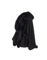 ROTATE Giacca con con maxi collo in ecopelliccia BLACK Donna 