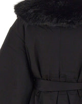 ROTATE Giacca con con maxi collo in ecopelliccia BLACK Donna 