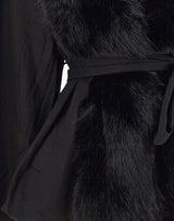 ROTATE Giacca con con maxi collo in ecopelliccia BLACK Donna 