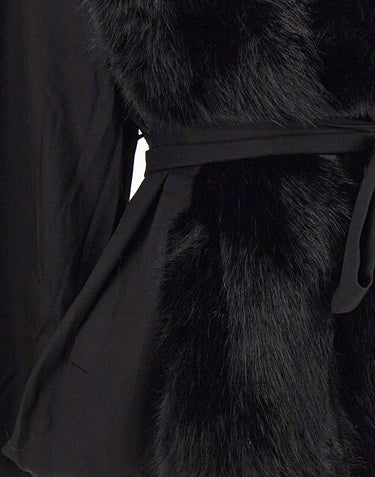 ROTATE Giacca con con maxi collo in ecopelliccia BLACK Donna 