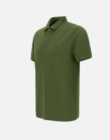 SUN68 "Polo cold dye" GREEN Uomo 