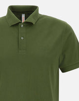 SUN68 "Polo cold dye" GREEN Uomo 
