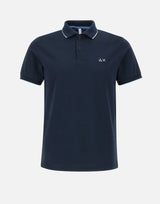 SUN68 "Small stripes on collar polo" BLUE Uomo 
