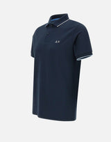 SUN68 "Small stripes on collar polo" BLUE Uomo 