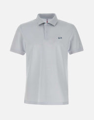 SUN68 "Print under collar polo shirt" WHITE Uomo 